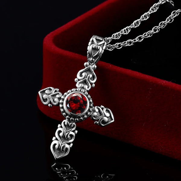 Mixed Gemstone Cross Pendants-ToShay.org