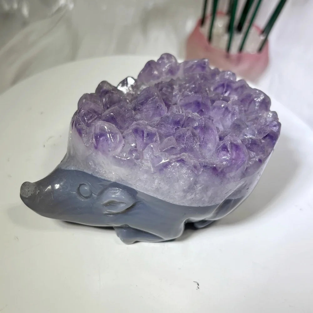 Purple Agate Amethyst Hedgehog-ToShay.org