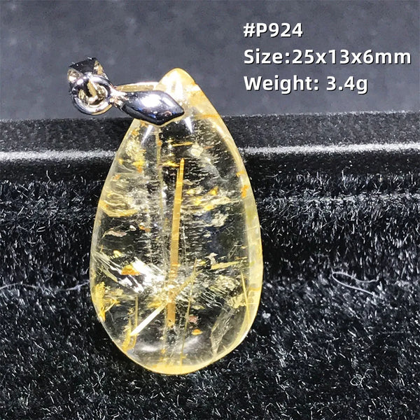Gold Rutilated Quartz Pendant-ToShay.org