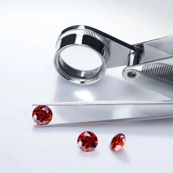 Red Garnet Faceted Diamonds-ToShay.org