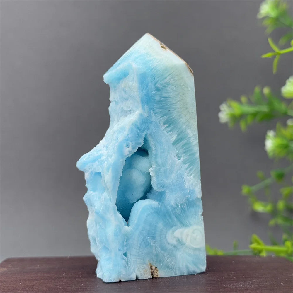 Blue Heteropolar Quartz Tower-ToShay.org