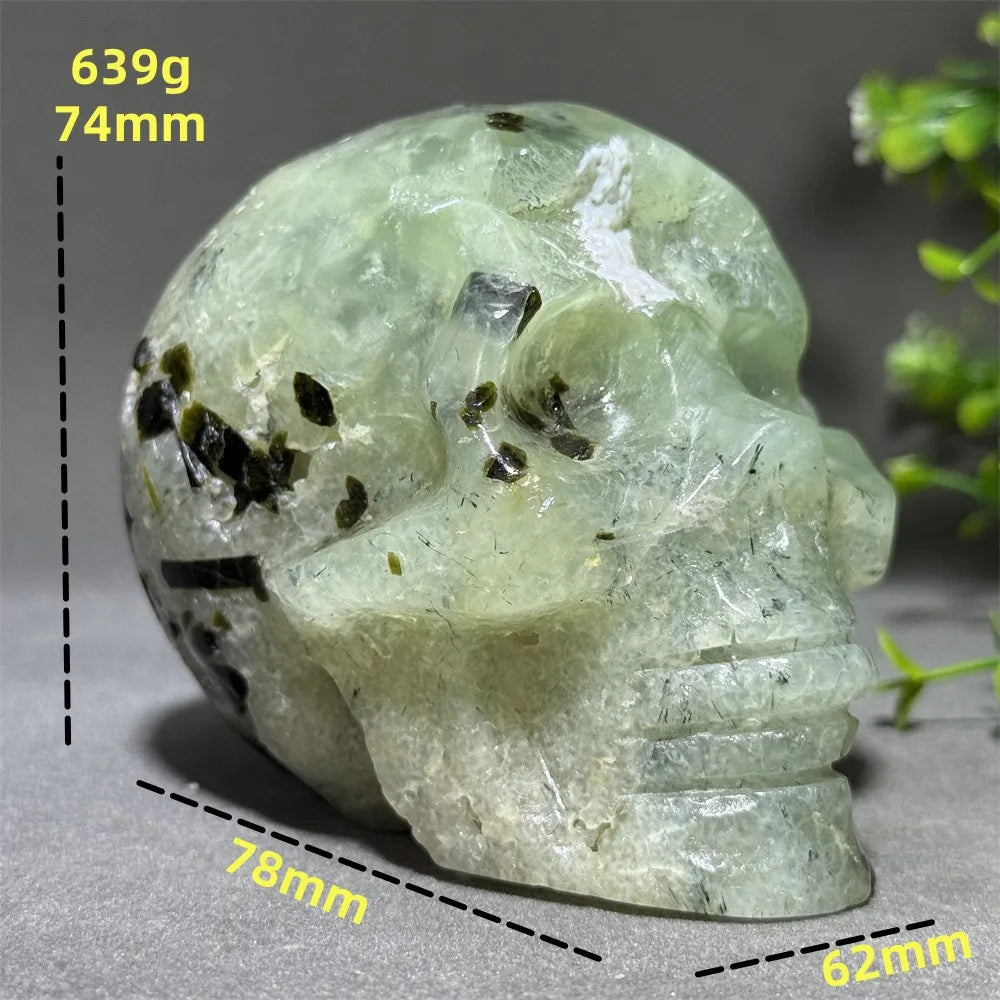Green Grape Agate Skull-ToShay.org