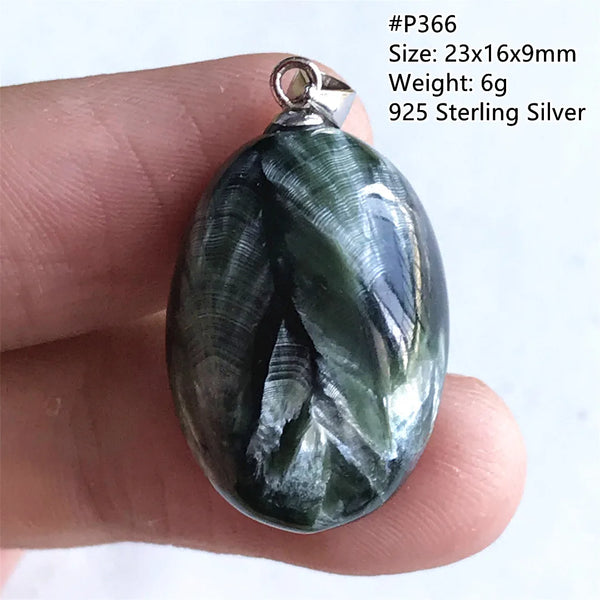 Green Seraphinite Pendant-ToShay.org