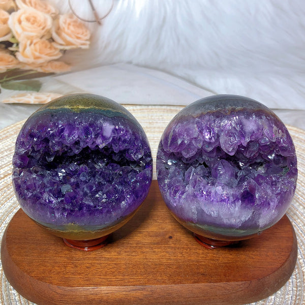 Purple Amethyst Cluster Ball-ToShay.org