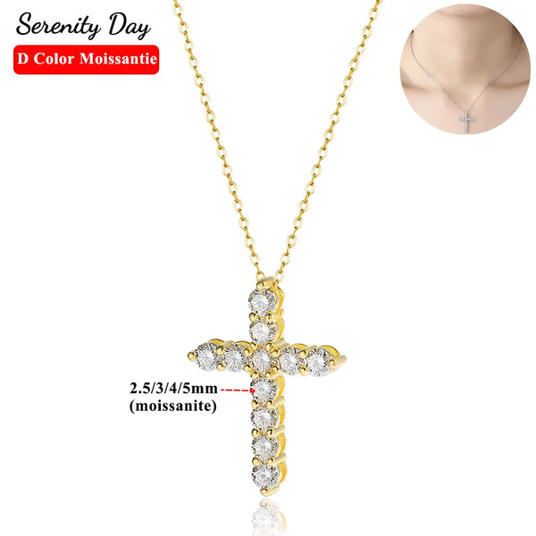 Silver Cross Diamond Necklace-ToShay.org