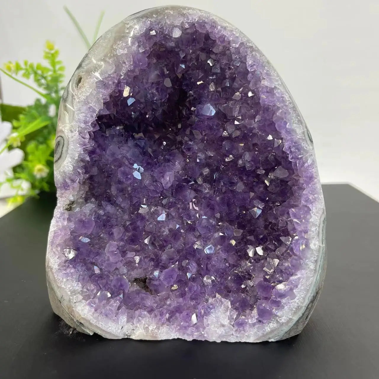 Purple Amethyst Geode Crystal Cluster-ToShay.org