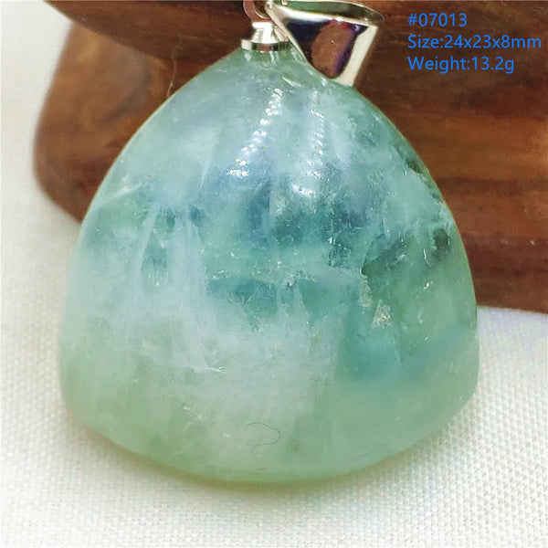 Green Feather Fluorite Pendant-ToShay.org