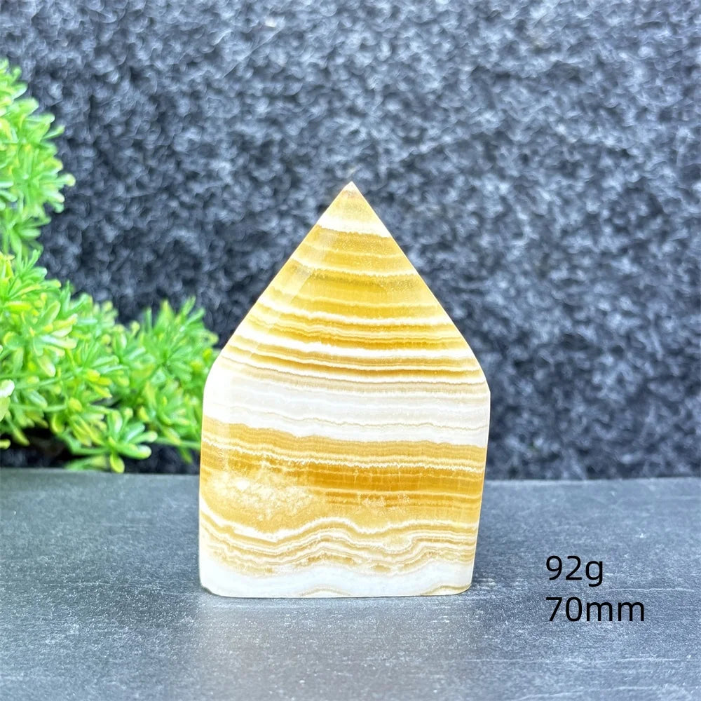 Yellow Striped Crystal Tower-ToShay.org