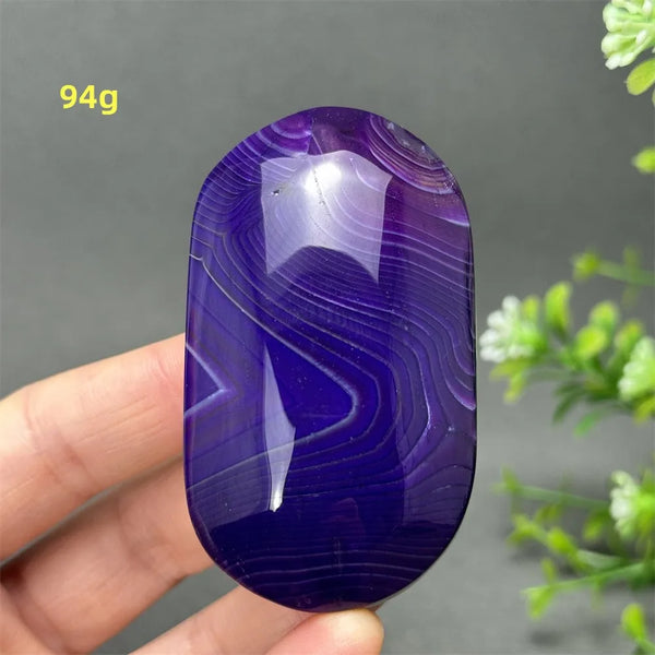 Purple Agate Palm Stone-ToShay.org