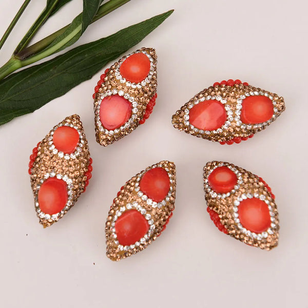 Orange Red Coral Beads-ToShay.org