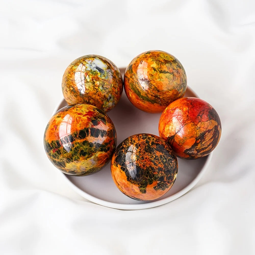 Orange Firestone Agate Ball-ToShay.org