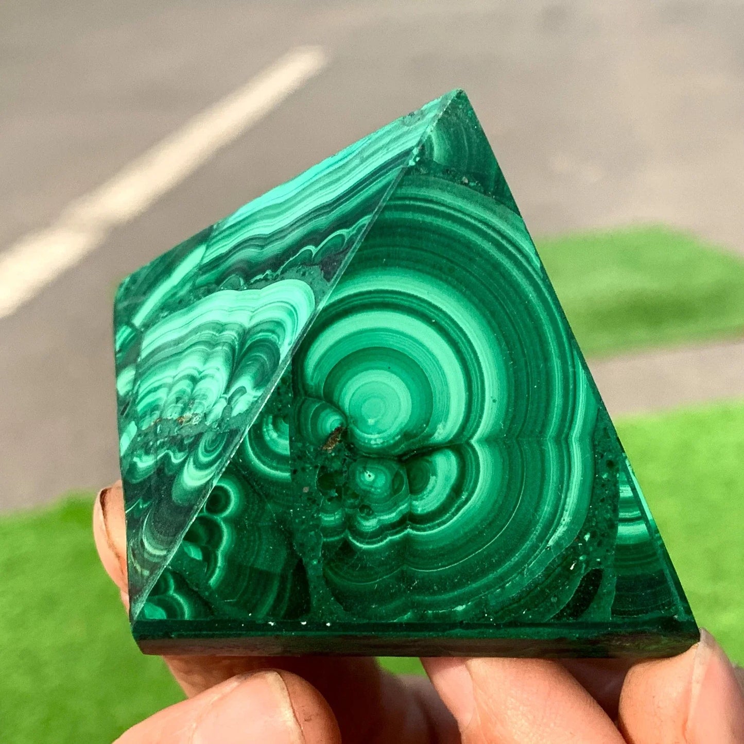 Green Malachite Pyramid-ToShay.org