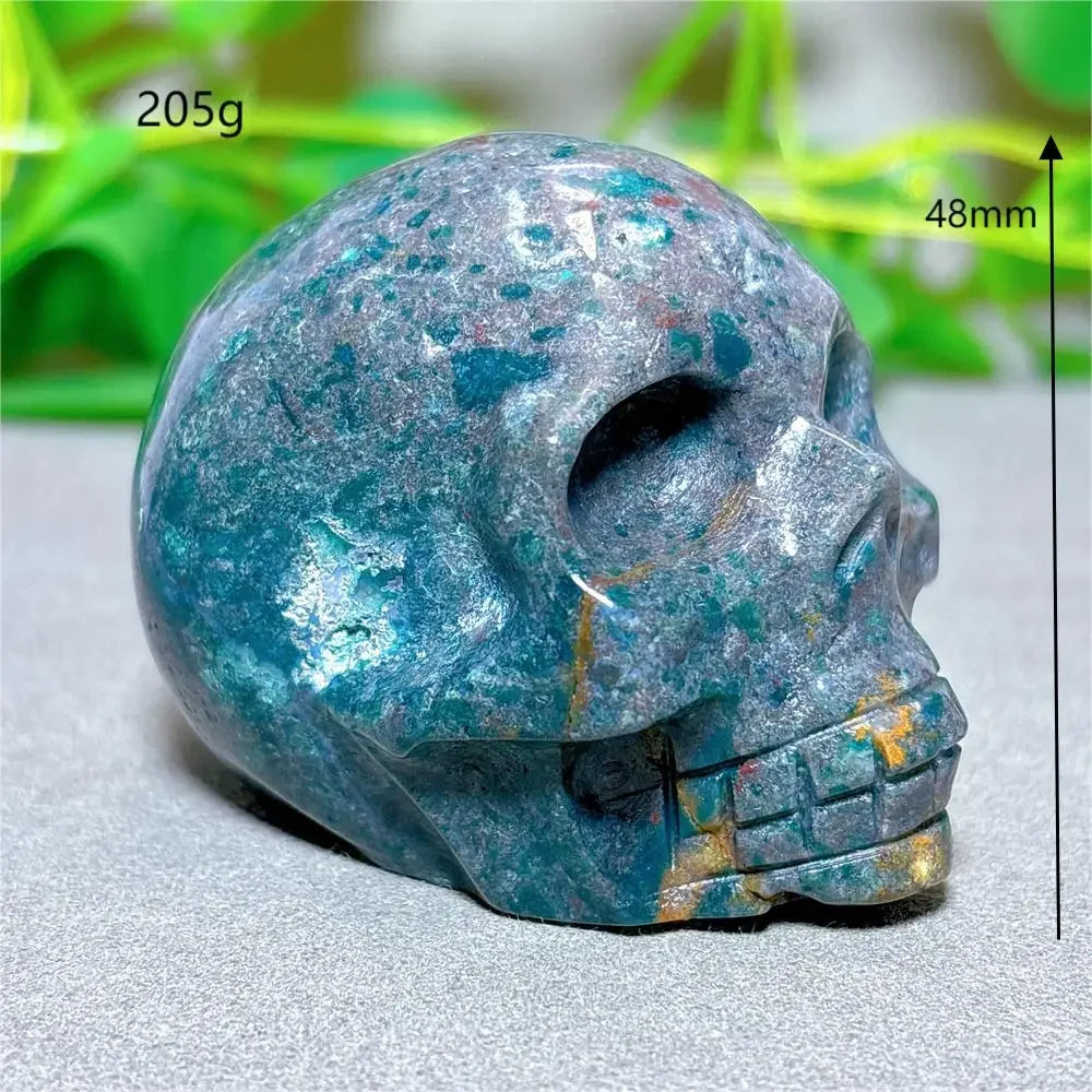 Blue Ocean Jasper Skull-ToShay.org