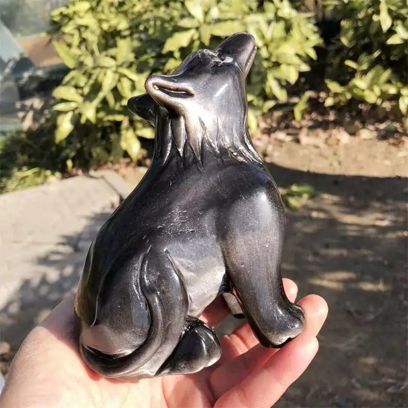 Silver Obsidian Wolf-ToShay.org