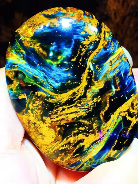 Blue Yellow Pietersite Pendant-ToShay.org