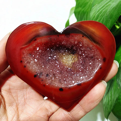 Red Agate Geode Hearts-ToShay.org