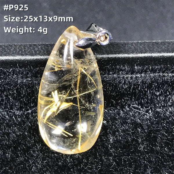 Gold Rutilated Quartz Pendant-ToShay.org