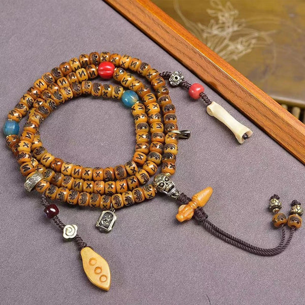 Tibetan Yak Bone Prayer Beads-ToShay.org