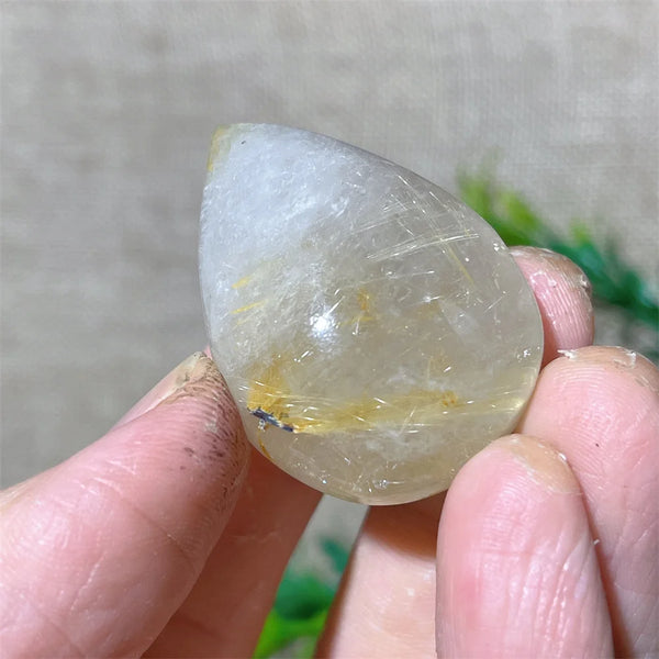 Gold Rutile Quartz Pendant-ToShay.org