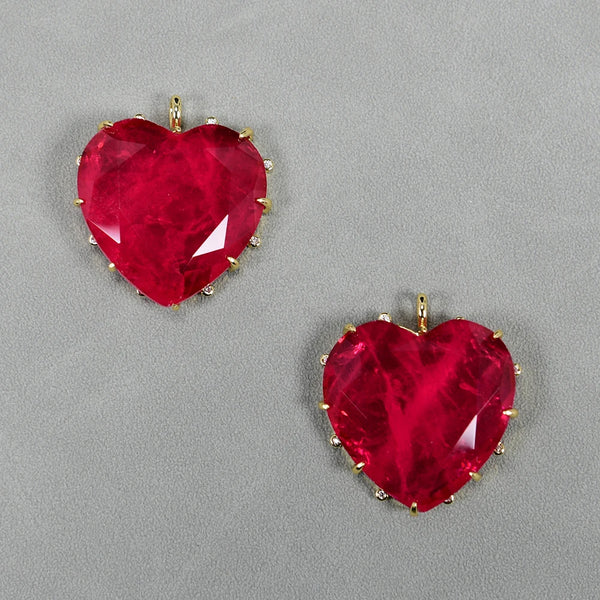Red Crystal Quartz Hearts-ToShay.org