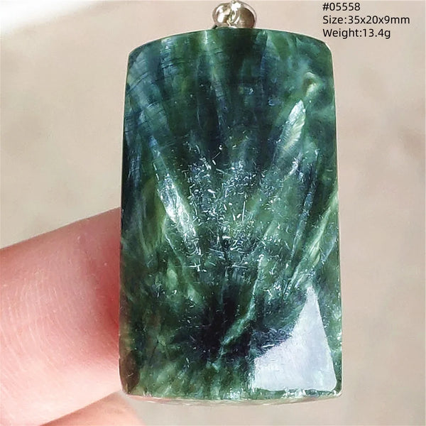 Green Seraphinite Pendant-ToShay.org