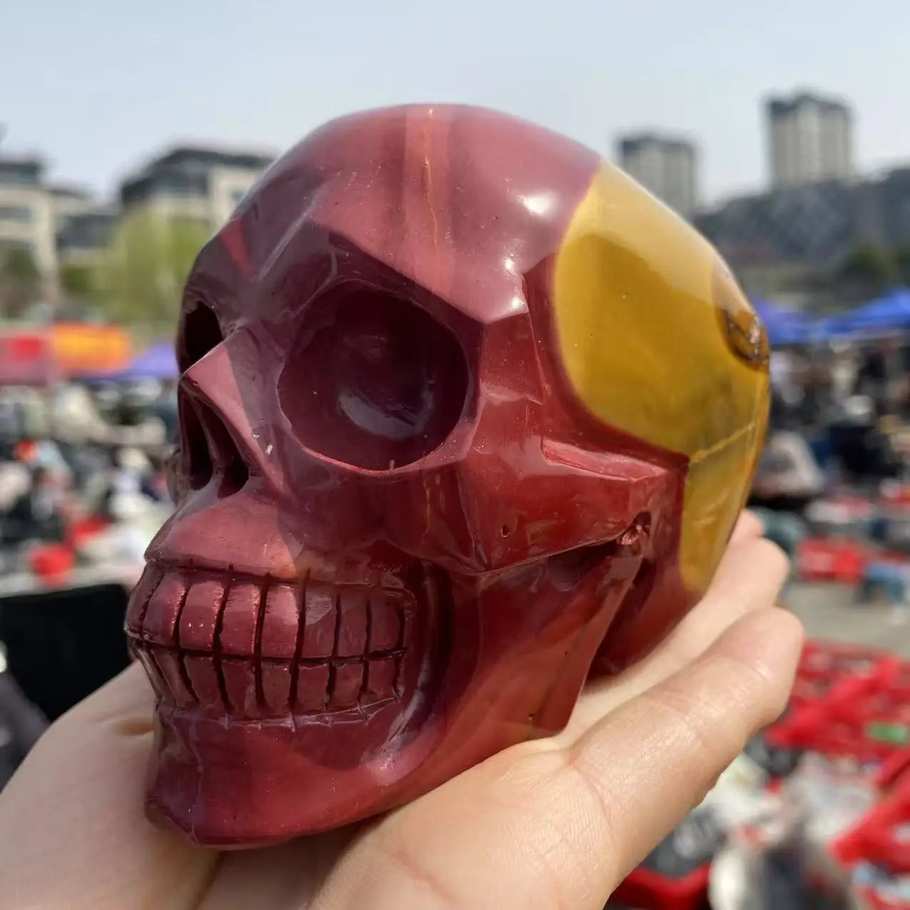 Red Mookaite Skull-ToShay.org