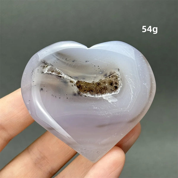 Grey Agate Geode Heart-ToShay.org