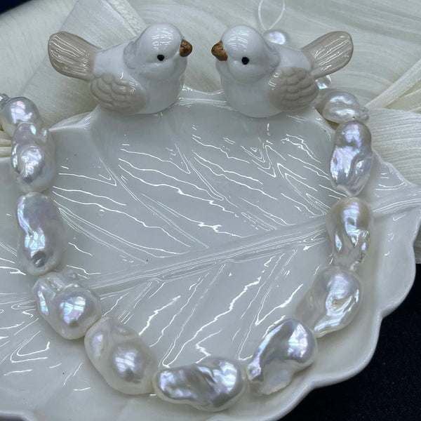 White Pearl Baroque Beads-ToShay.org