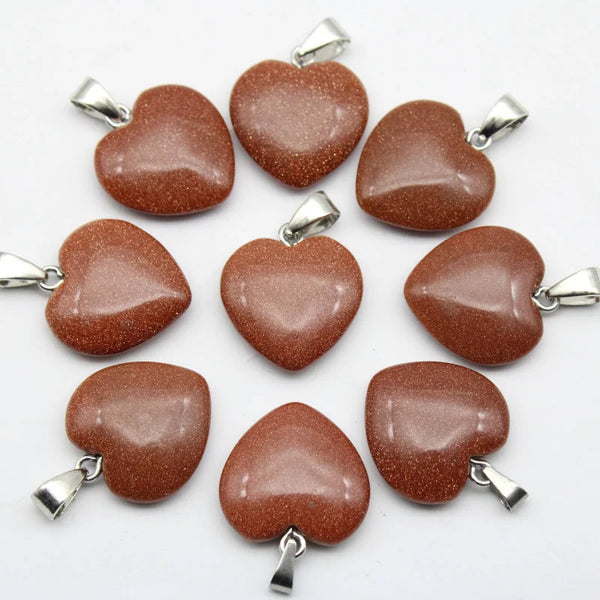 Mixed Crystal Heart Pendants-ToShay.org