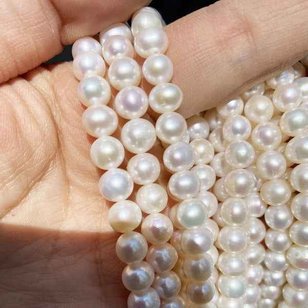 White Freshwater Pearl Beads-ToShay.org