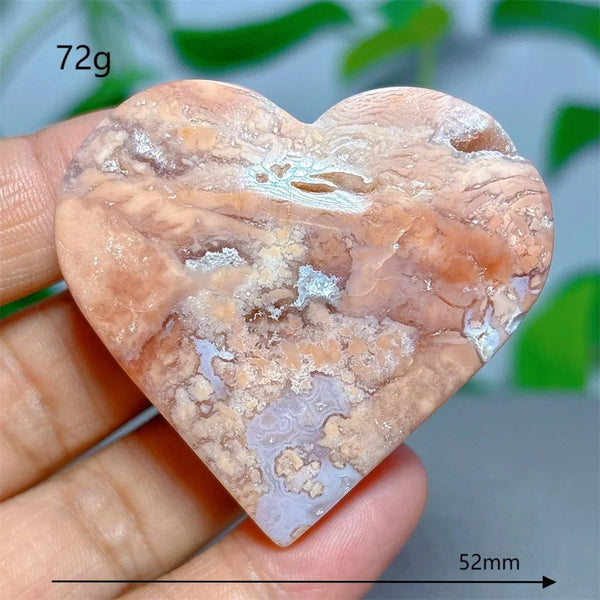 Orange Sakura Jasper Heart-ToShay.org