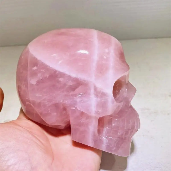 Pink Rose Quartz Skull-ToShay.org