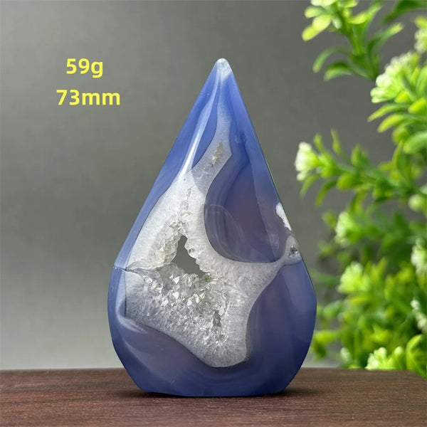 Blue Agate Geode Torch-ToShay.org