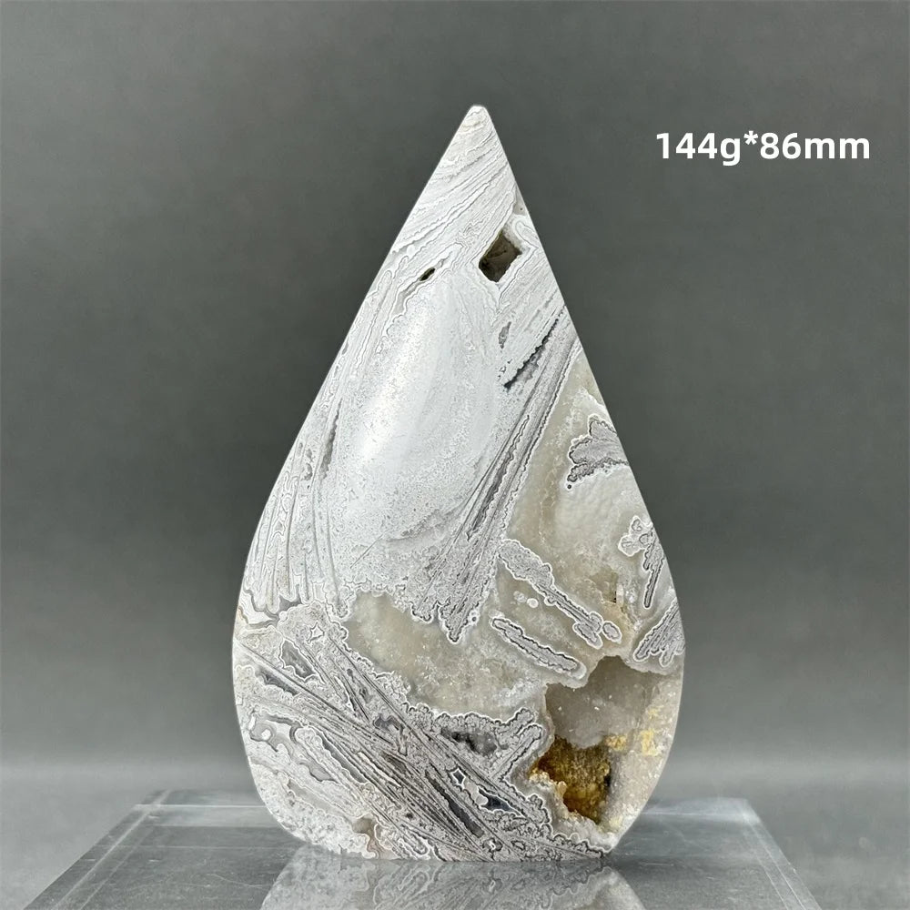 White Lace Agate Torch-ToShay.org
