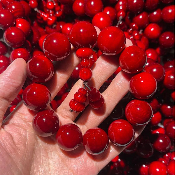 Red Wood Buddha Beads-ToShay.org
