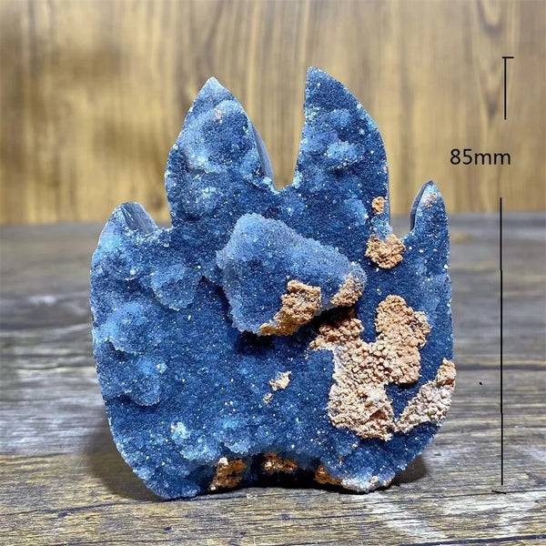 Blue Sphalerite Druzy Flame-ToShay.org
