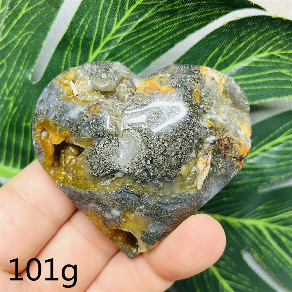 Green Agate Geode Heart-ToShay.org
