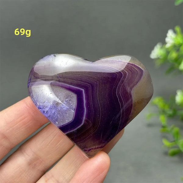 Purple Agate Heart-ToShay.org