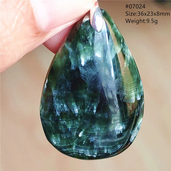 Green Seraphinite Pendant-ToShay.org