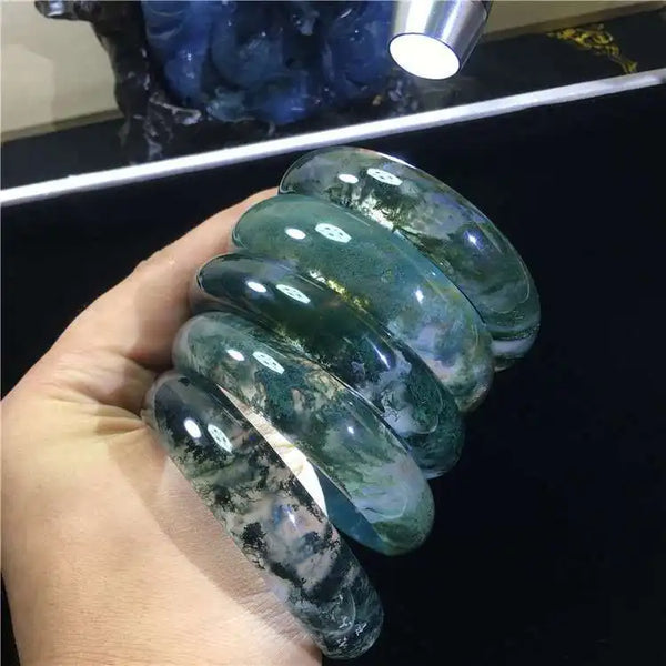 Green Aquatic Agate Bangle-ToShay.org