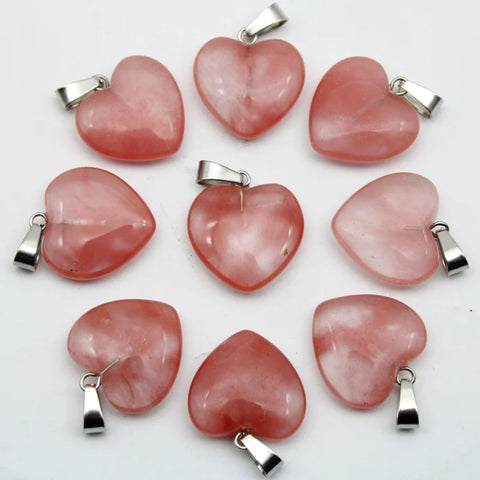 Mixed Crystal Heart Pendants-ToShay.org