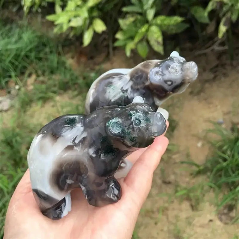 Green Moss Agate Bear-ToShay.org
