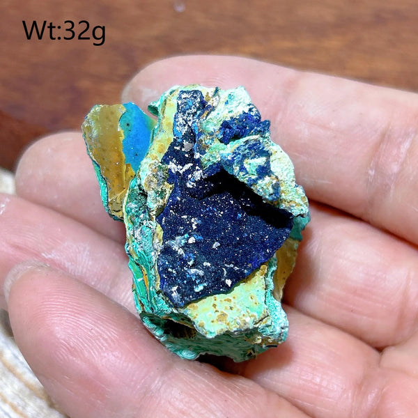 Blue Chrysocolla with Azurite Stone-ToShay.org