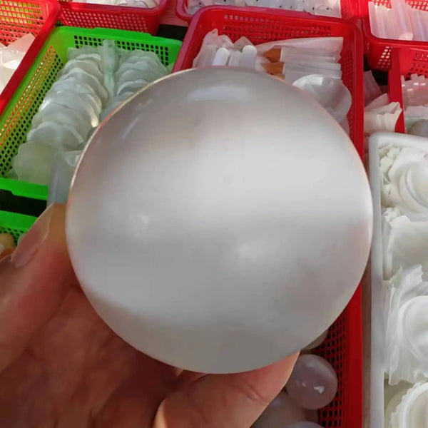 White Selenite Gypsum Ball-ToShay.org