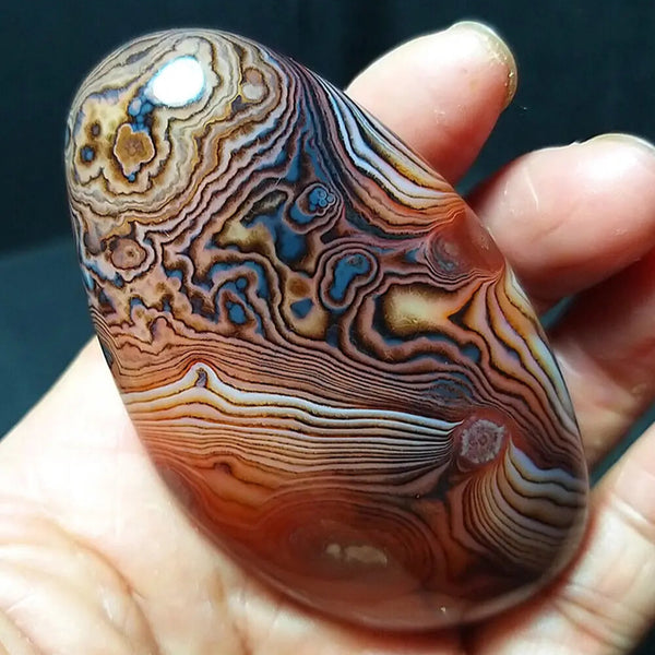 Red Silk Banded Lace Agate-ToShay.org