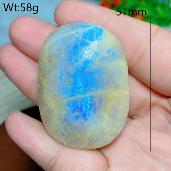 Blue Moonstone Palm Stones-ToShay.org