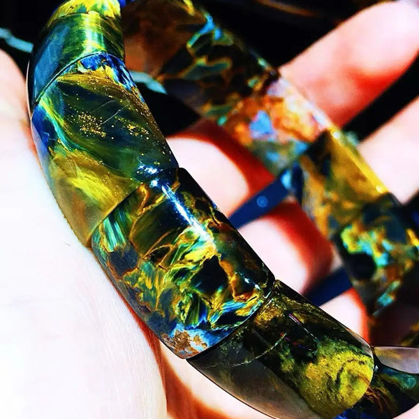 Blue Pietersite Chatoyant Bracelet-ToShay.org