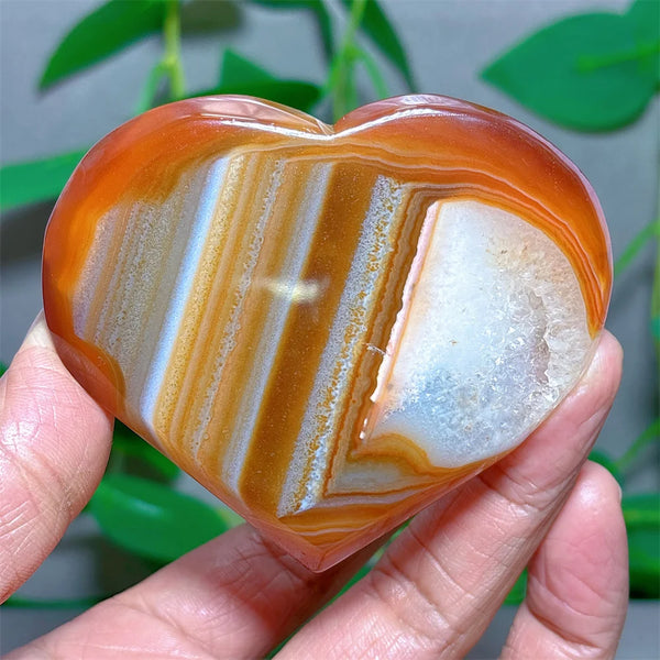 Orange Carnelian Druzy Heart-ToShay.org