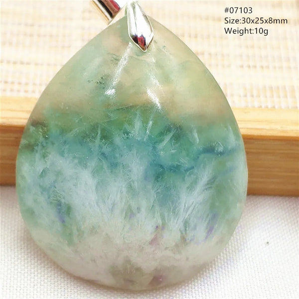 Green Blue Fluorite Pendant-ToShay.org
