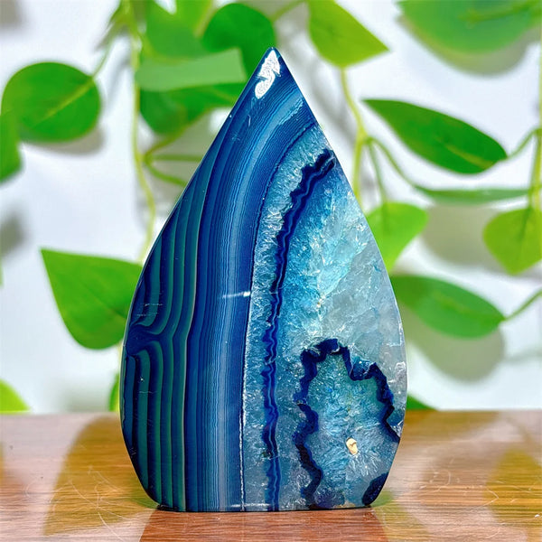 Blue Silk Agate Flame-ToShay.org